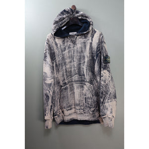 Stone Island Blue Hand Corrosion Hoodie