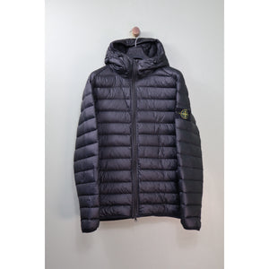 Stone Island Black Loom Woven Down Jacket