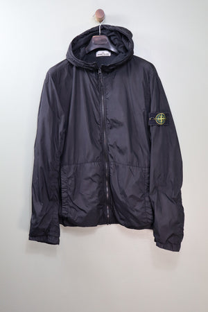 Stone Island Black Garment Dyed Crinkle Reps NY Jacket