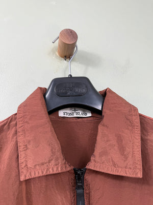 Stone Island Rust Orange Nylon Metal Overshirt