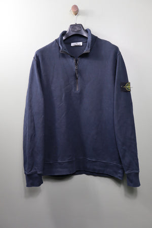 Stone Island Navy 1/4 Zip Jumper