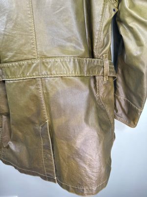 Stone Island Yellow Waxed Ice Parka Jacket