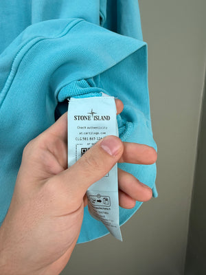 Stone Island Aqua Blue 1/4 Zip Jumper