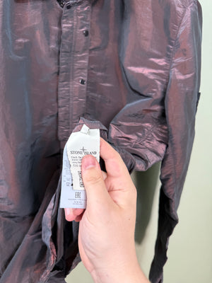 Stone Island Burgundy Nylon Metal Weft Overshirt