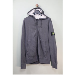 Stone Island Grey Zipped Hoodie