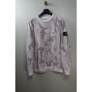 Stone Island Beige Grid Camo Jumper