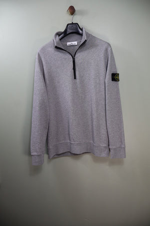 Stone Island Grey 1/4 Zip Jumper
