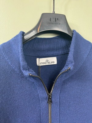 Stone Island Navy 1/4 Zip Knit Jumper