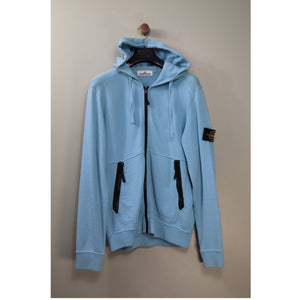 Stone Island Baby Blue Zipped Hoodie