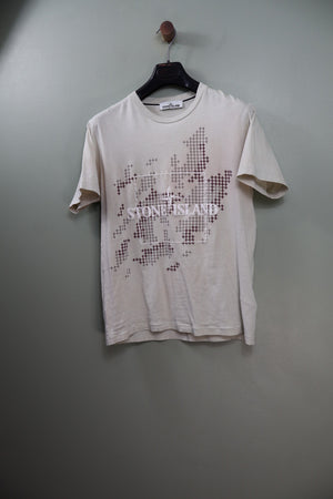 Stone Island Beige Grid Gamo T-Shirt