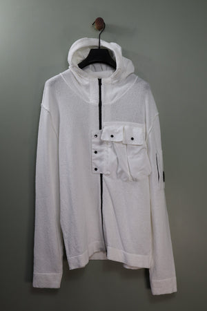C.P. Company White Towel Hoodie