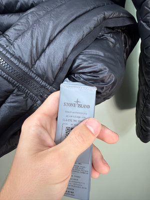 Stone Island Black Nylon Loom Woven Down Jacket