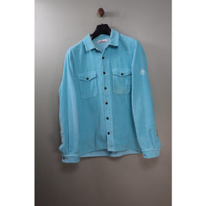 Stone Island Aqua Blue Corduroy Overshirt