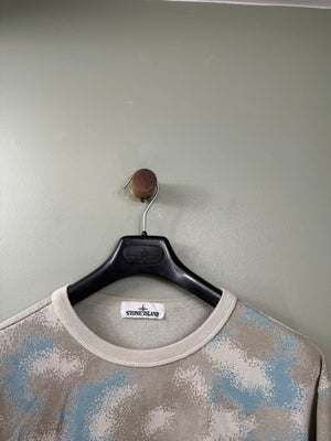 Stone Island Beige Camo Devore Jumper