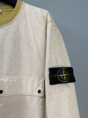 Stone Island Yellow Tela Placcata Jumper