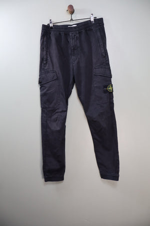 Stone Island Black RE-T Cargo Bottoms