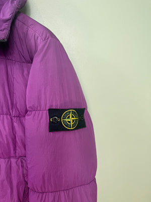 Stone Island Purple Crinkle Reps Down Jacket
