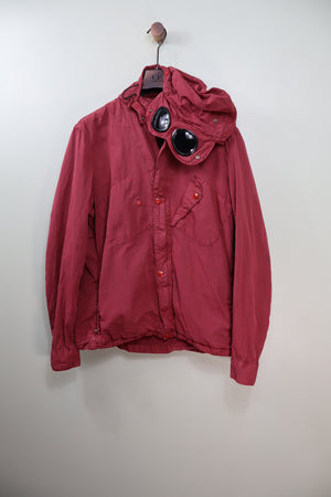 C.P. Company Burgundy 50 Fili Goggle Jacket
