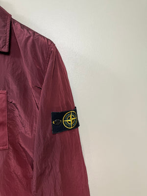 Stone Island Burgundy Nylon Metal Overshirt