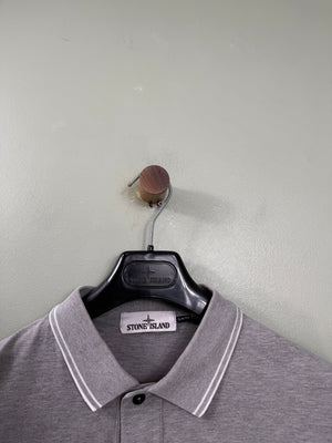 Stone Island Grey Slim Fit Polo