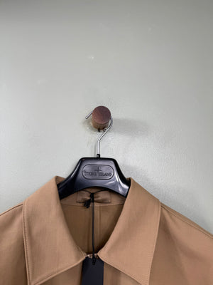Stone Island Tan Garbardine Doppio Cotton Overshirt