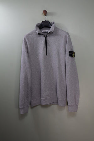 Stone Island Grey 1/4 Zip Jumper
