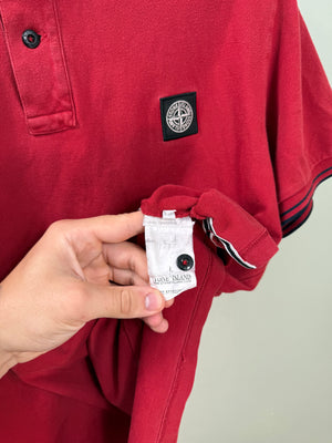 Stone Island Red SL Polo Shirt