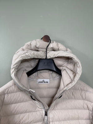 Stone Island Beige Loom Woven Down Jacket