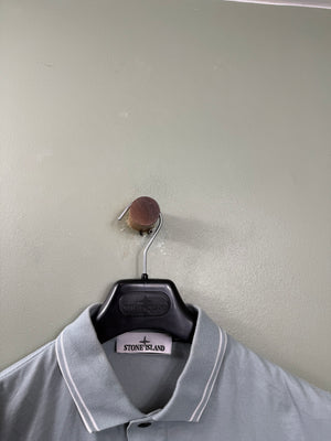Stone Island Pastel Blue Slim Fit Polo