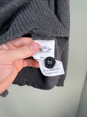 Stone Island Grey Knit 1/4 Zip Jumper