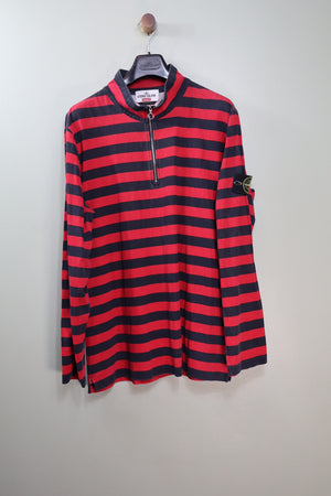 Stone Island x Supreme 1/4 Zip Striped Jumper