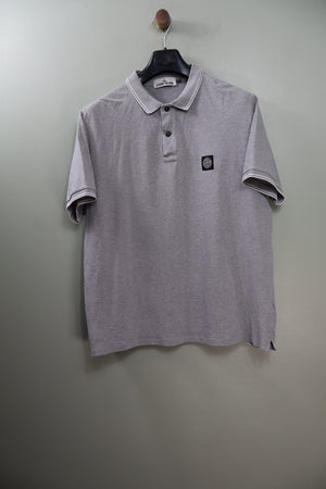 Stone Island Grey Slim Fit Polo