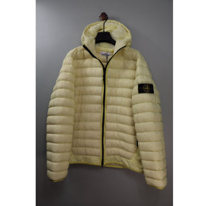 Stone Island Yellow Garment Dyed Micro Yarn Down Jacket
