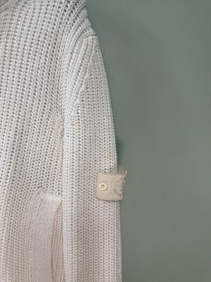 Stone Island Beige Ghost Heavy Knit Cardigan