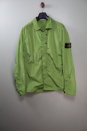 Stone Island Green Nylon Metal Overshirt
