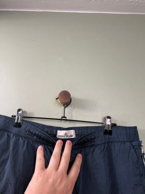 Stone Island Blue CO Nylon Metal Cargo Shorts