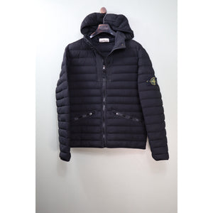 Stone Island Black Loom Woven Down Jacket