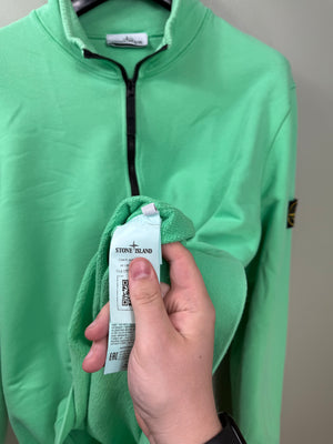 Stone Island Green 1/4 Zip Jumper