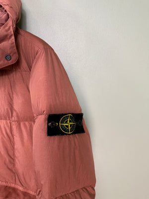 Stone Island Burnt Orange Crinkle Reps Down Jacket
