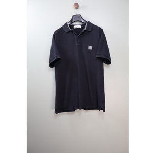 Stone Island Black Regular Fit Polo
