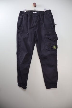 Stone Island Black RE-T Cargo Bottoms