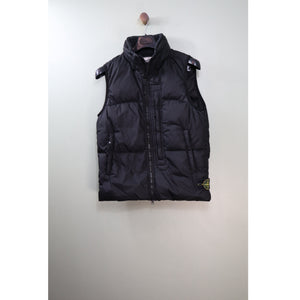 Stone Island Black Crinkle Reps Down Gilet