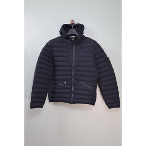 Stone Island Black Loom Woven Down Jacket