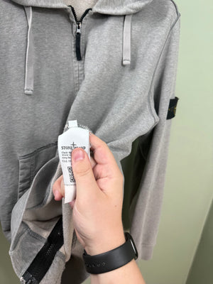 Stone Island Grey Zipped Hoodie