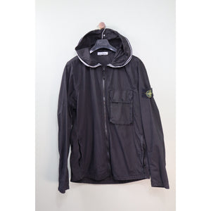 Stone Island Black Hooded Overshirt