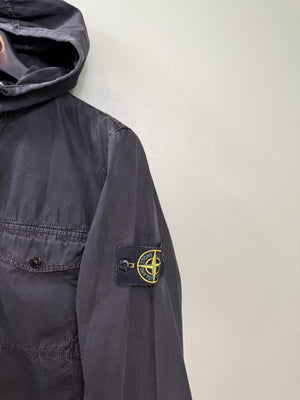 Stone Island Black Hooded Overshirt