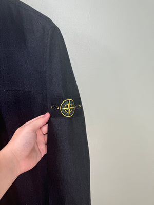 Stone Island Navy Wool Shell Jacket