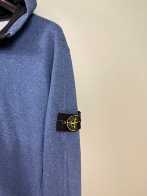 Stone Island Blue Zipped Hoodie