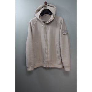 Stone Island Beige Ghost Wool Zipped Hoodie