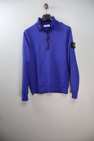 Stone Island Blue 1/4 Zip Jumper